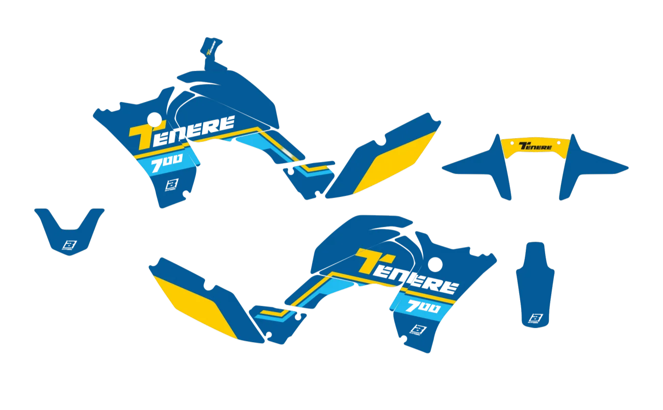 Kit déco Old Rally BLACKBIRD - Yamaha Ténéré 700 - Image 1