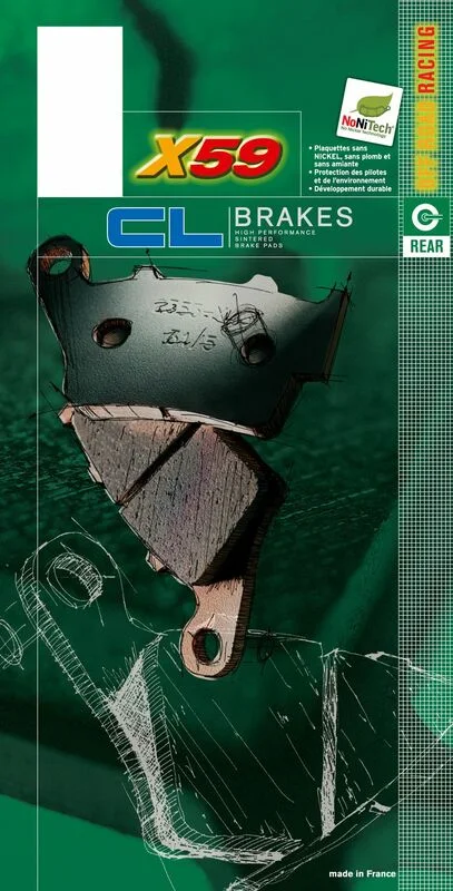 Plaquettes de frein arrière CL BRAKES Off-Road - Yamaha Ténéré 700 - Image 1