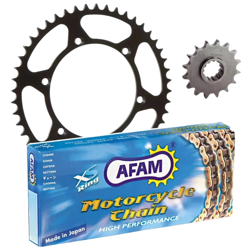 Kit chaîne super-renforcé AFAM 520XHR2 17/47 - couronne ultra-light - Yamaha R1 - Image 1
