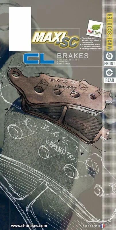 Plaquettes de Frein Arrière CL Brakes 3061MSC - Yamaha T-MAX 500 (Ph2) - Image 1
