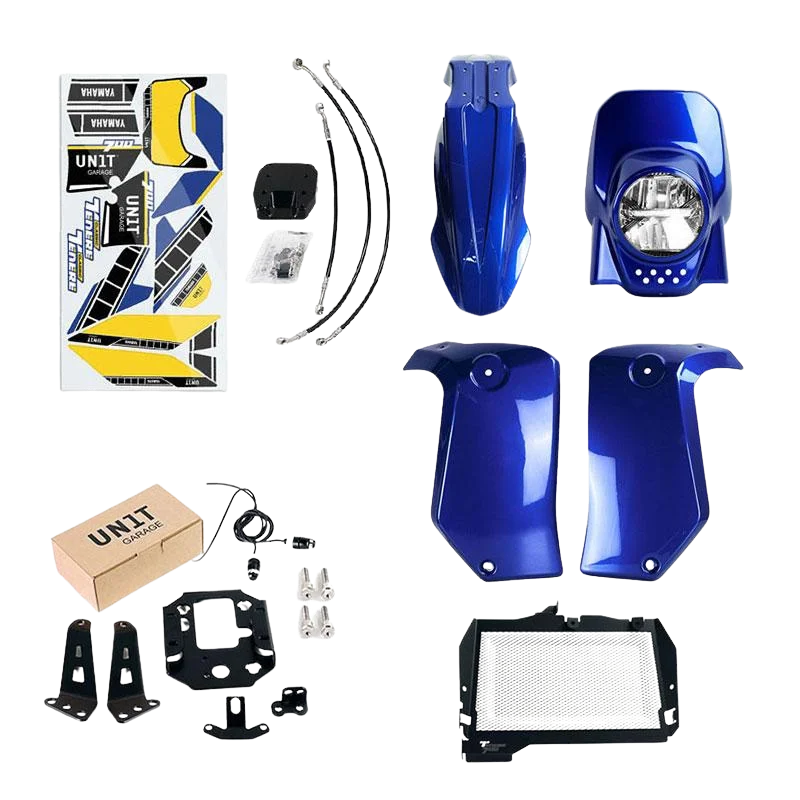 Kit carénage Dakar Rétro Bleu Icon UNIT GARAGE - Yamaha Ténéré 700 - Image 1