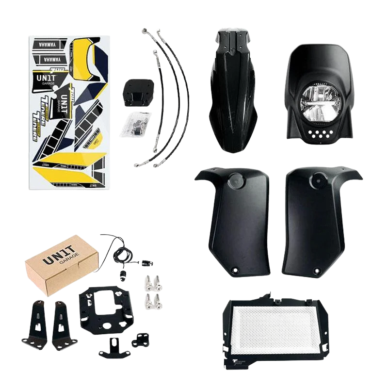 Kit carénage Dakar Rétro Noir UNIT GARAGE - Yamaha Ténéré 700 - Image 1