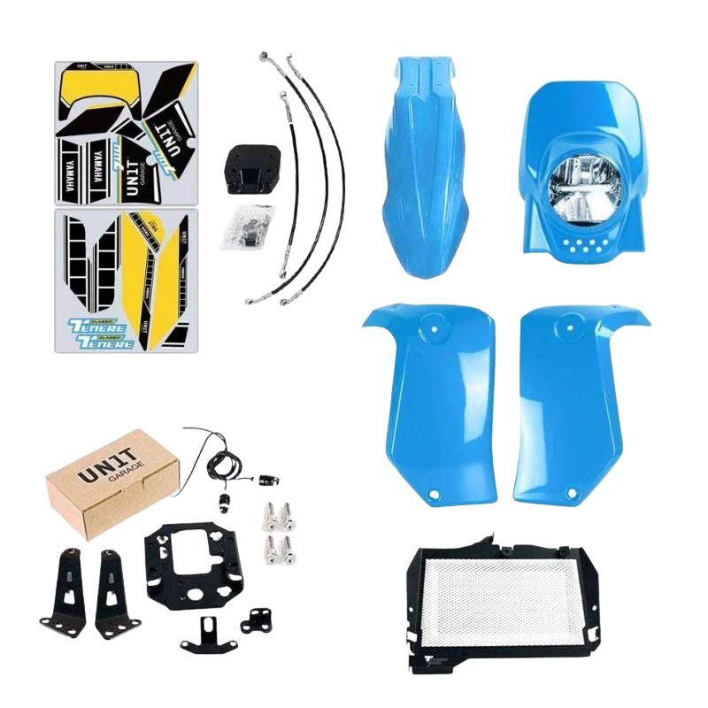 Kit carénage Dakar Rétro Bleu Ciel UNIT GARAGE - Yamaha Ténéré 700 - Image 1
