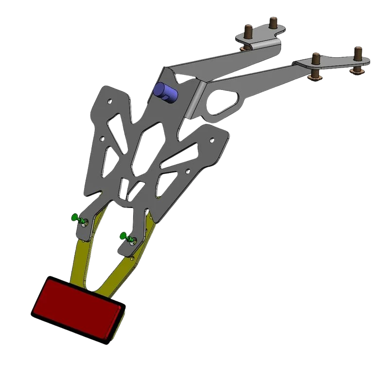 Support de plaque court V PARTS - Yamaha T-MAX 560 - Image 1
