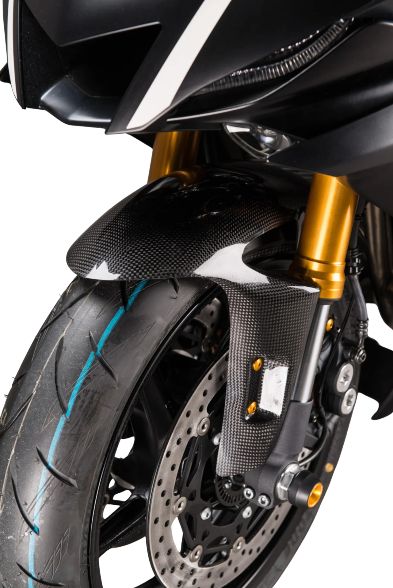 Garde boue avant LIGHTECH carbone brillant - Yamaha MT-10 - Miniature 4