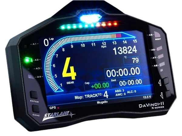 Tableau de bord avec chronomètre GPS DAVINCI-II R X-SERIES STARLANE - Yamaha R1M