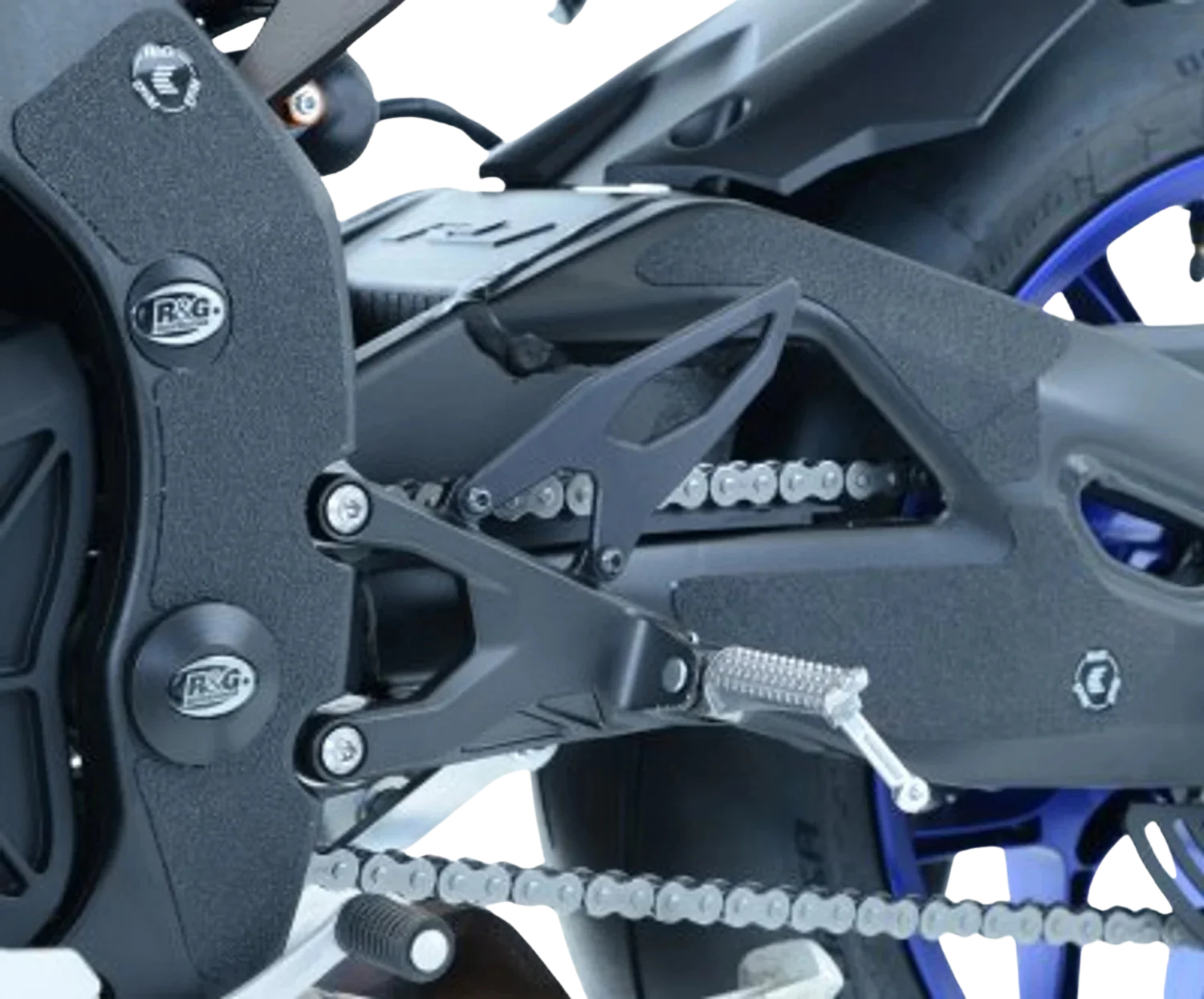 Adhésif anti-frottement R&G RACING cadre/bras oscillant noir 4 pièces - Yamaha R1 - Image 1