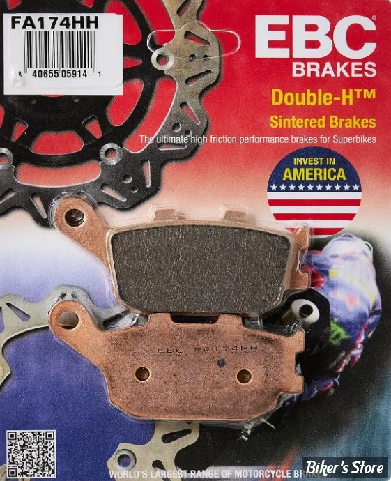 Plaquettes de frein Arrière HH EBC Brakes - Yamaha MT-07 - Miniature 2