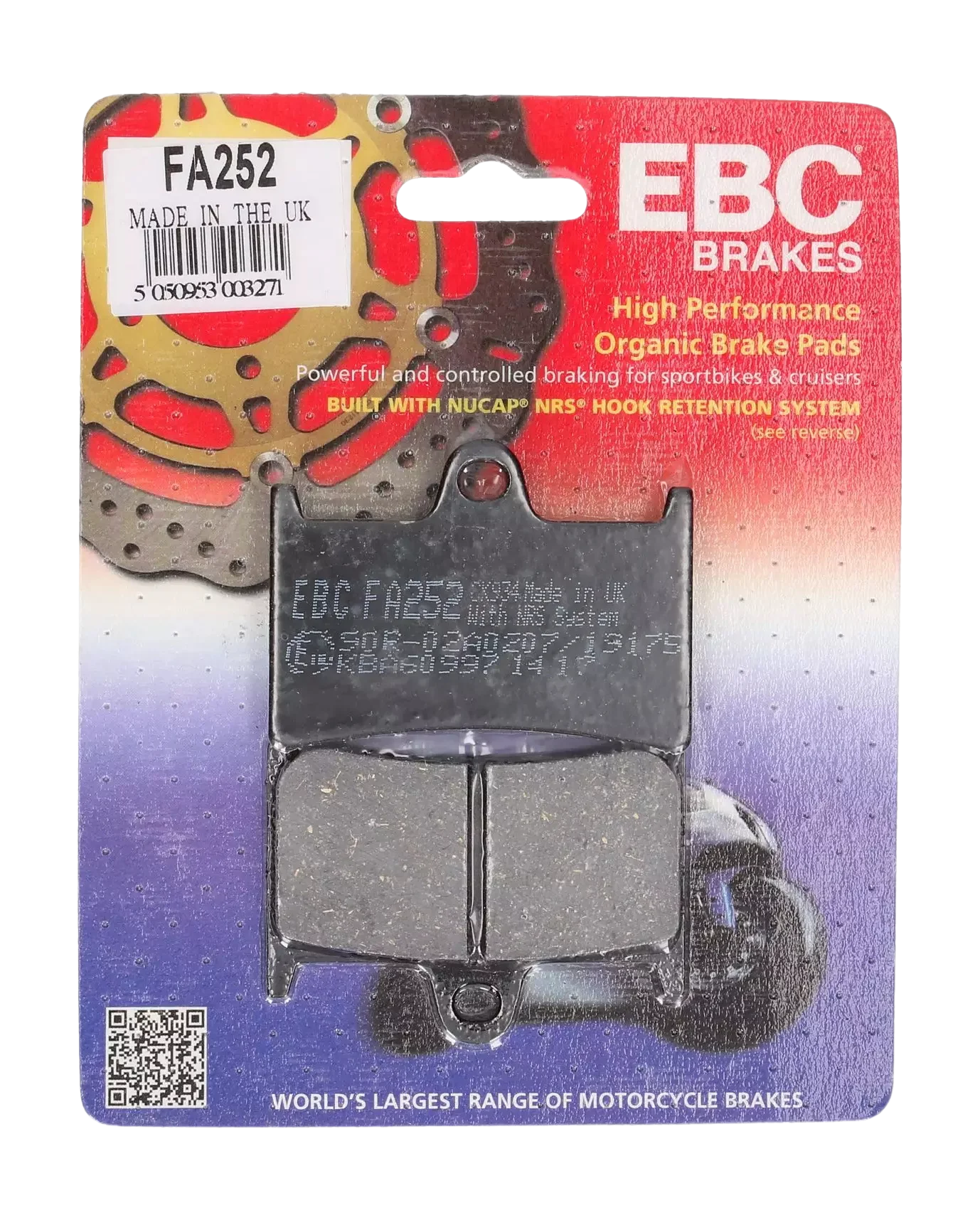 Plaquettes de frein Avant FA EBC Brakes - Yamaha XSR 700 - Miniature 2