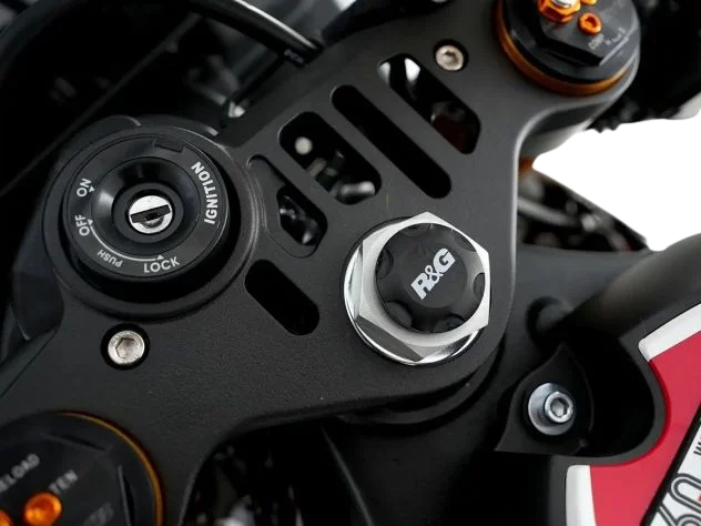 Insert écrou de direction R&G RACING noir - Yamaha R1M - Miniature 2