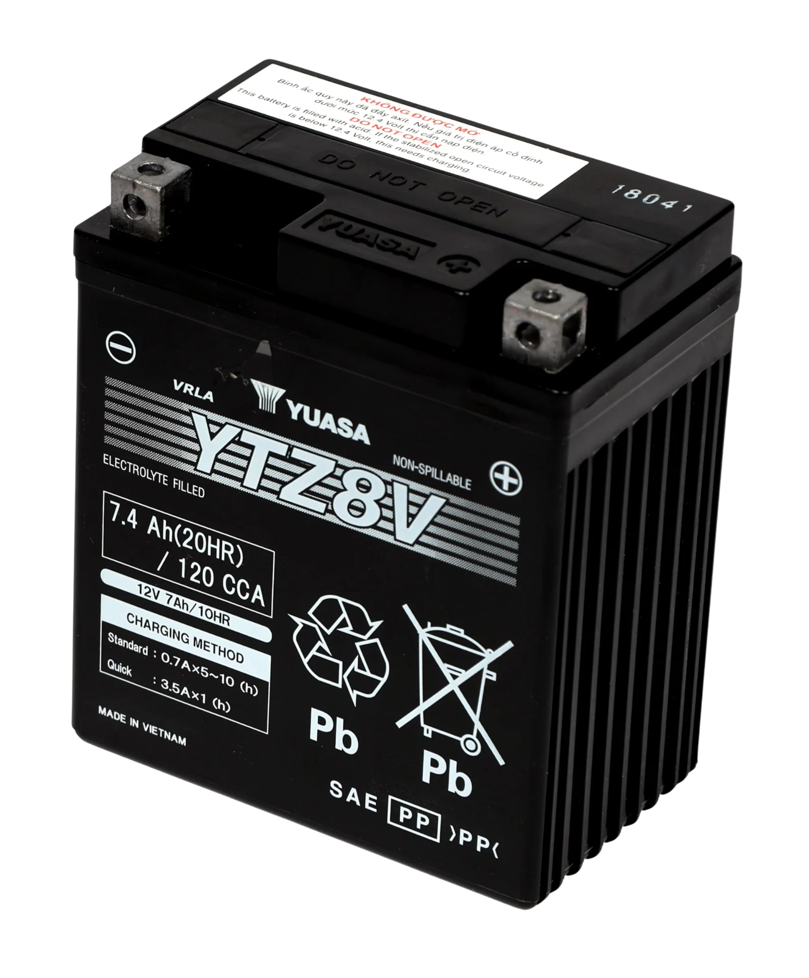 Batterie 12V YTZ8V Yuasa - Yamaha MT-03 - Miniature 2